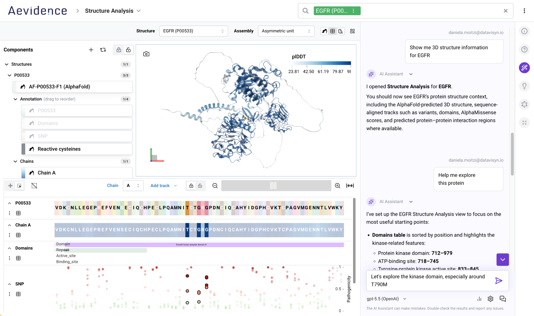 Aevidence Structure analysis app with the in-app AI assistant